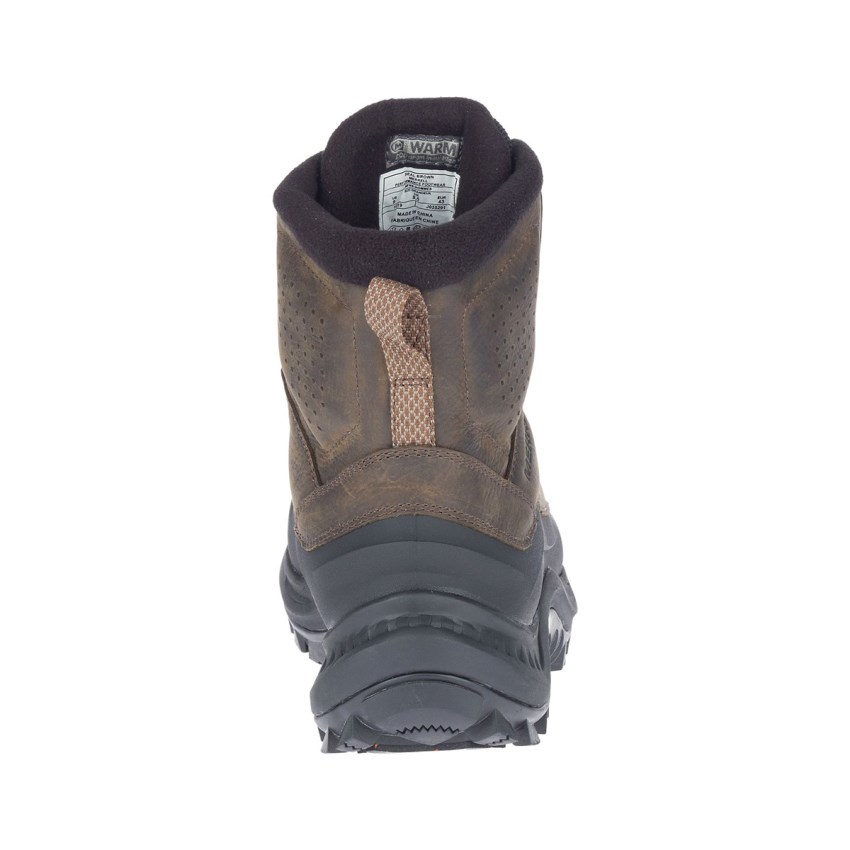 Bottes Merrell Thermo Overlook 2 Mid Waterproof Marron Foncé Homme | F.U.XPON